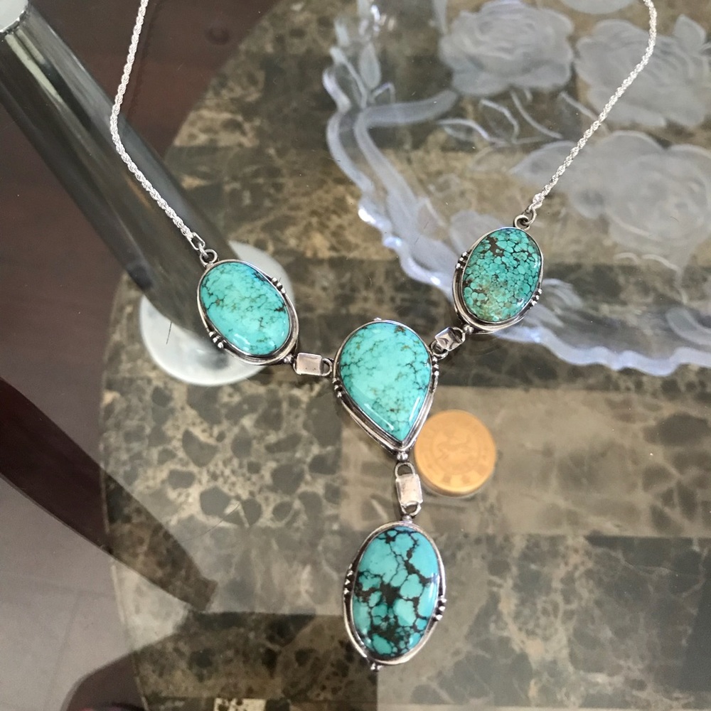 Vintage Turquoise and silver necklace